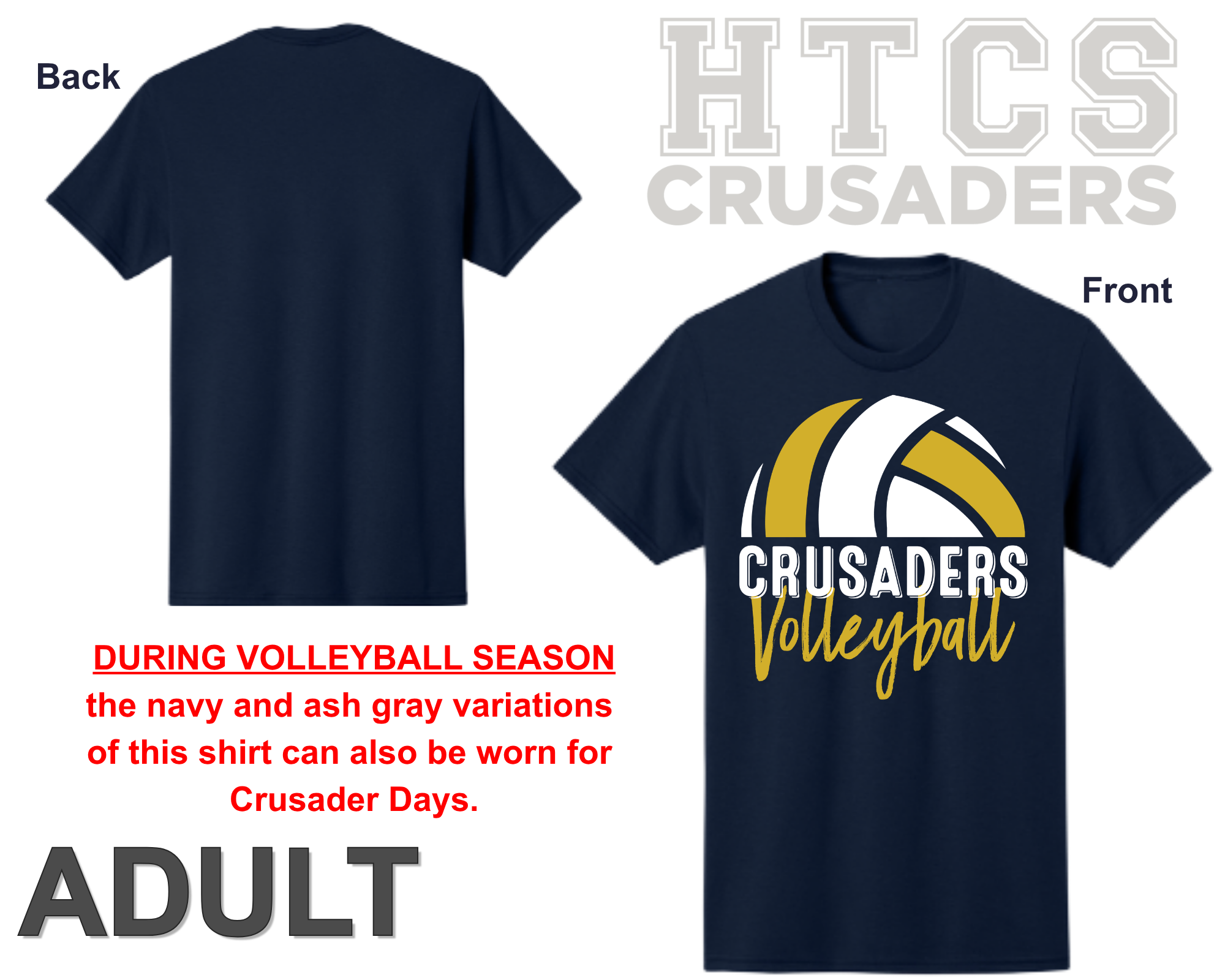 Crusaders Volleyball Shirt - Adult