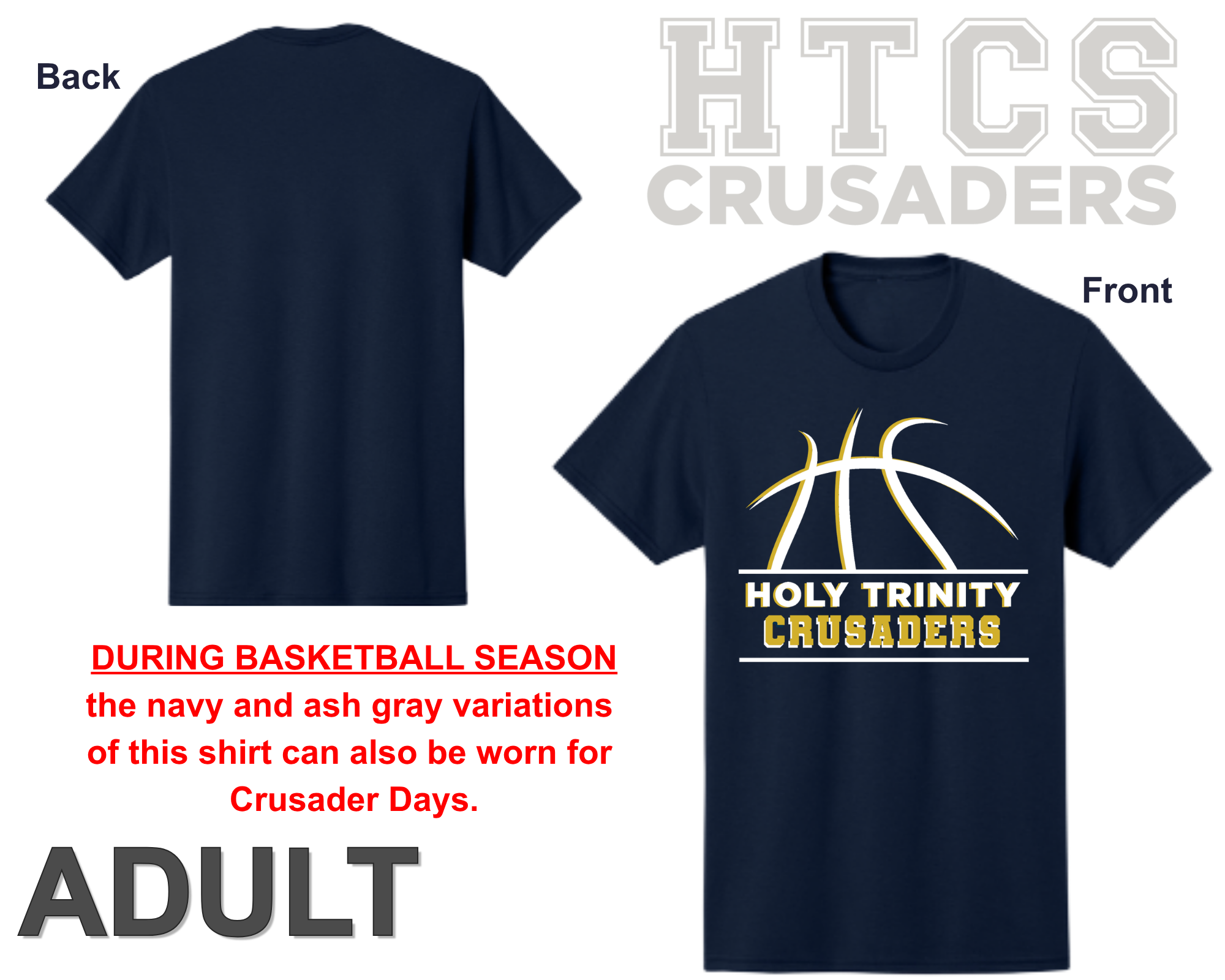 Crusaders Basketball Shirt - Adult