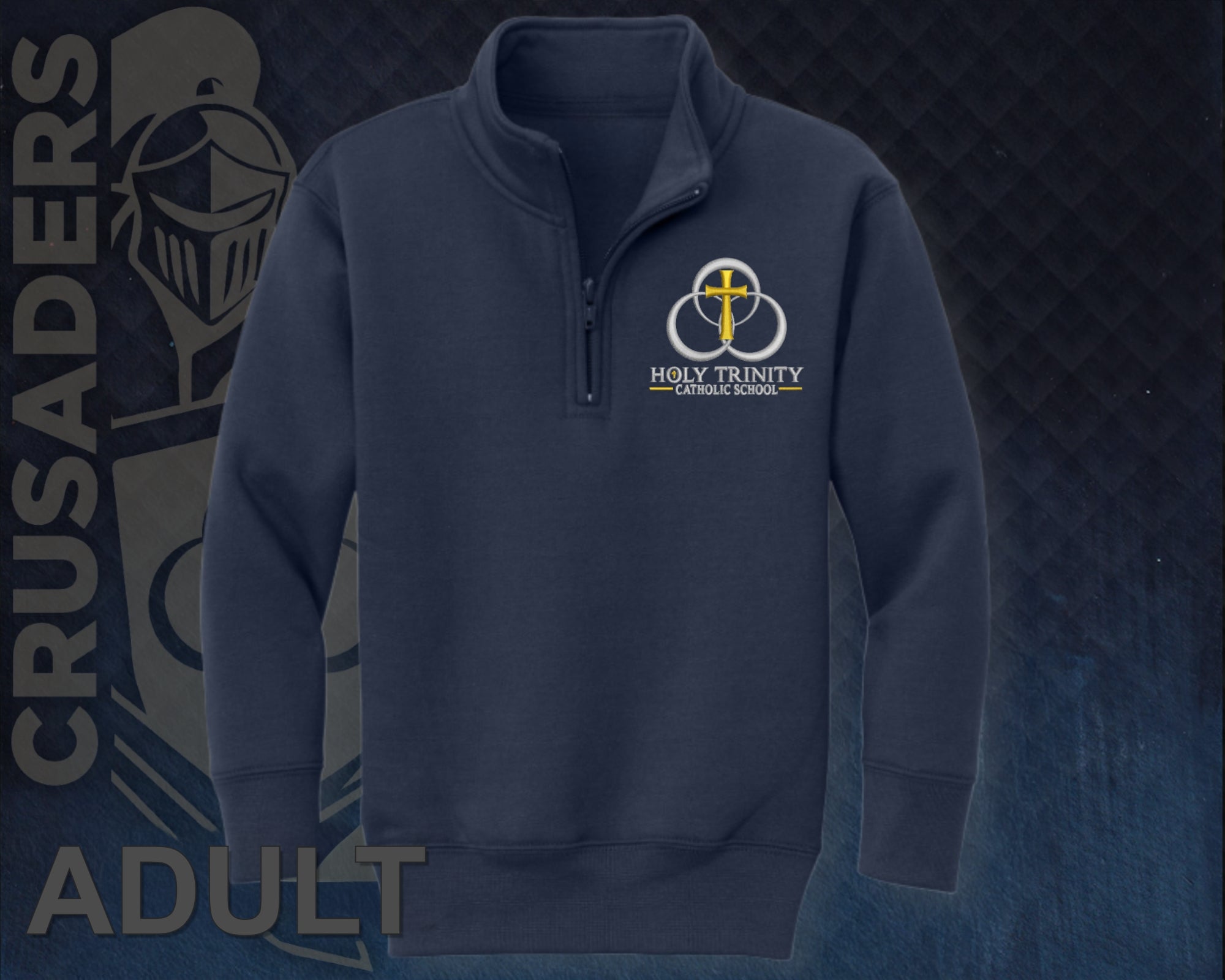 1/4 Zip Collar Sweatshirt - Adult